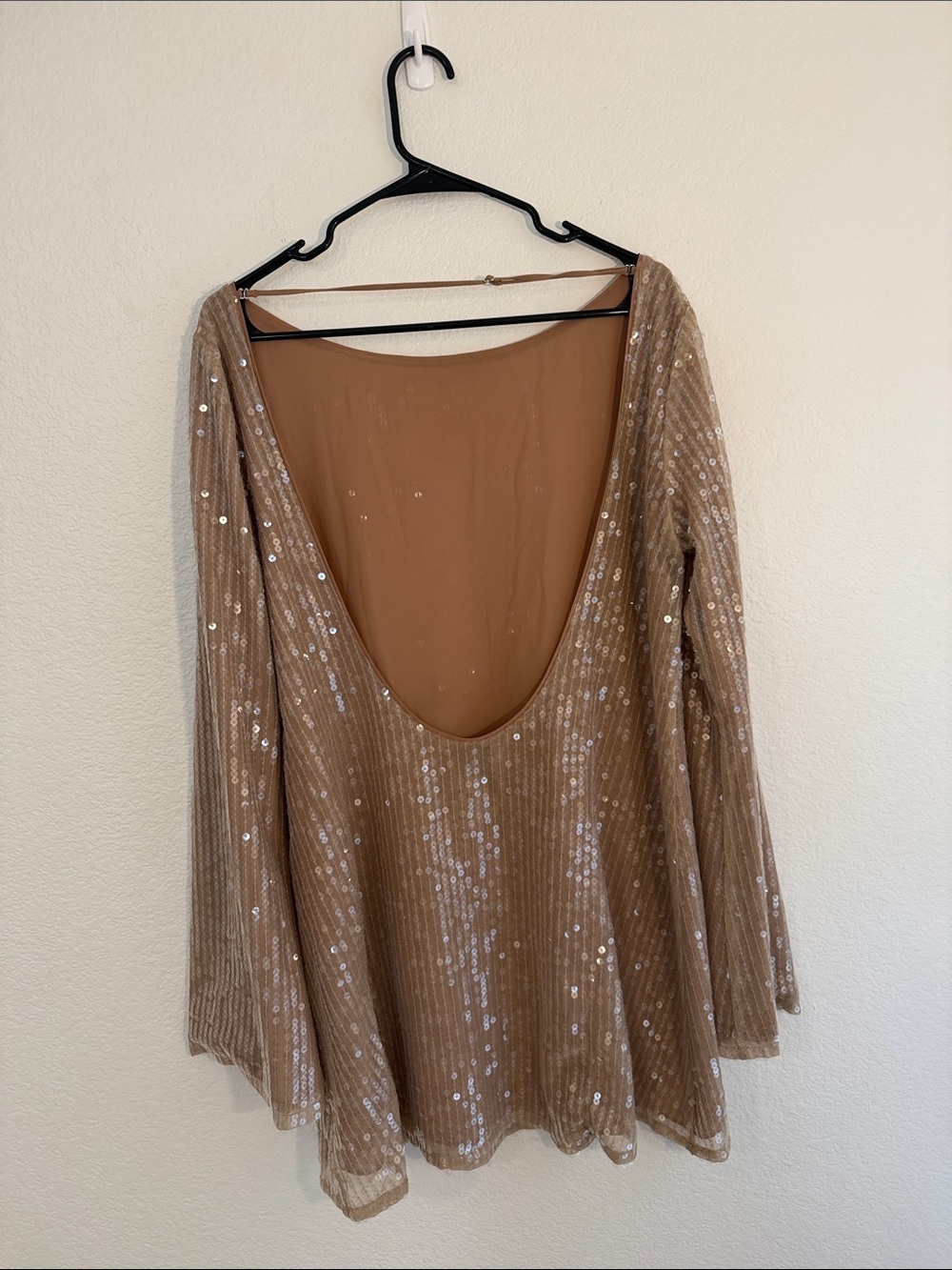 Reformation Sereia Champagne Sequin Dress - Picture 4 of 8